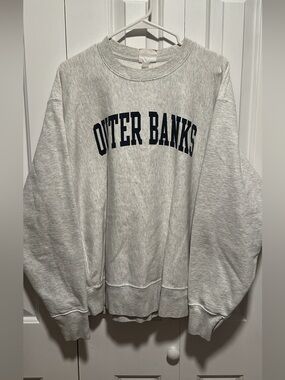 (USED) Outer Banks Champion Grey Crewneck Sweatshirt - Size XL